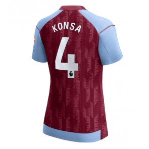 Aston Villa Ezri Konsa #4 Hjemmebanetrøje Dame 2023-24 Kort ærmer